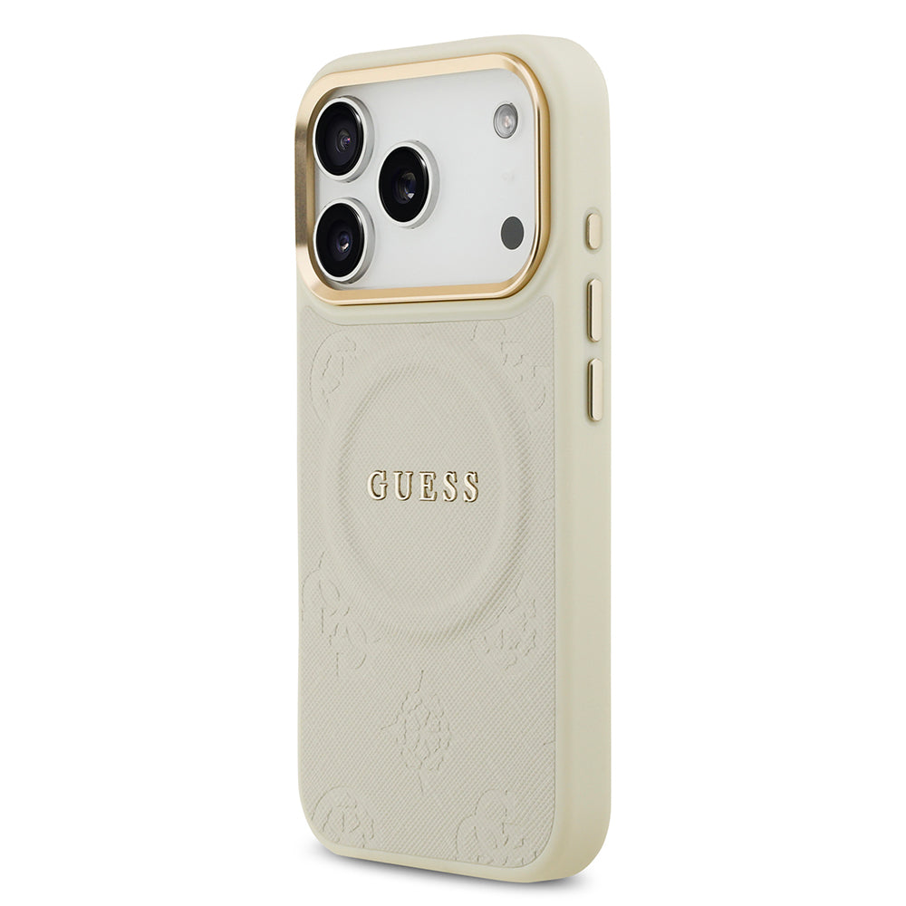 Guess iPhone 17 Pro Orjinal Lisanslı M-safe Şarj Özellikli Sıcak Baskılı Yazı Logolu PU Deri Peony Kılıf Guess iPhone 17 Pro Orjinal Lisanslı M-safe Şarj Özellikli Sıcak Baskılı Yazı Logolu PU Deri Peony Kılıf
